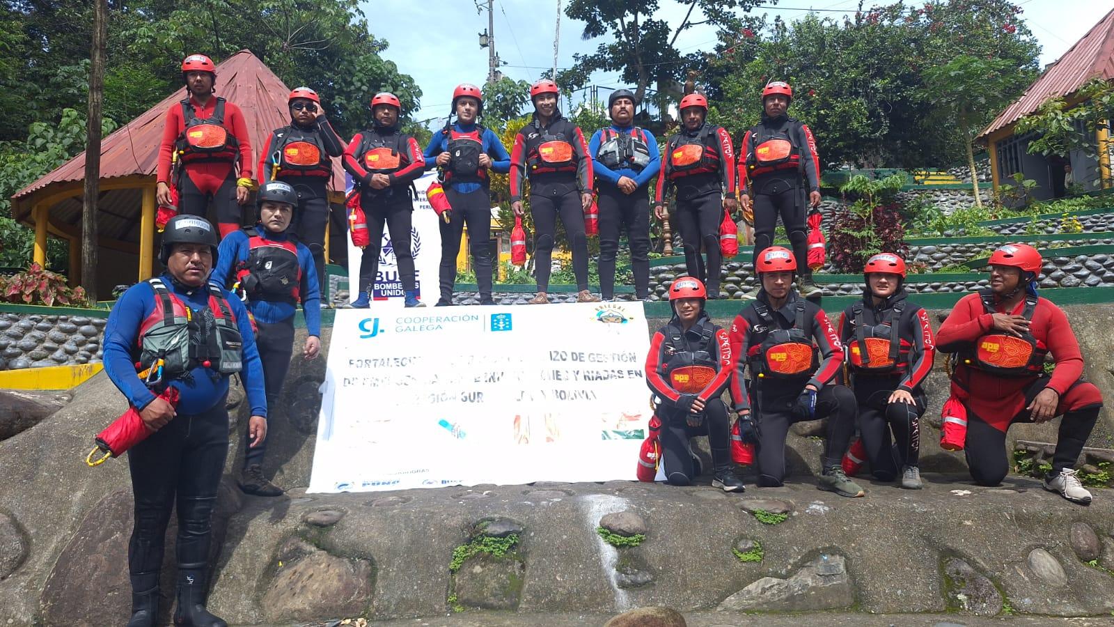 FINALIZA CON EXITO EL CURSO DE RESCATE EN RIADAS E INUNDACIONES EN SAN GABAN PUNO